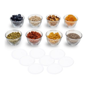 Libbey Small Glass Bowls with Lids, 6.25 ounce, Set of 8 - 1 of 4