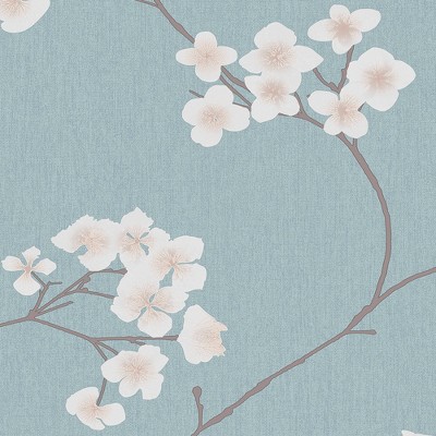 Blossom Blue Floral Peel and Stick Wallpaper