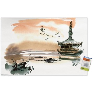 Trends International China Landscape with Pagoda Unframed Wall Poster Prints - 1 of 4