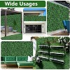 Artificial Boxwood Panels Topiary Hedge Plant, Hedge Screen Sun Protected Faux Grass Wall Greenery Mats 12 Pcs 24"x 16" - 2 of 4