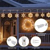 8.5 FT Snowflake Lights with 6 Drops, 100 Count Clear Bulbs Christmas String Lights, Plug in & Connectable - 4 of 4