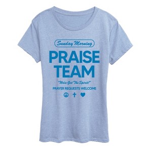 Women's - Instant Message - Sunday Morning Praise Team Short Sleeve Graphic T-Shirt - 1 of 4