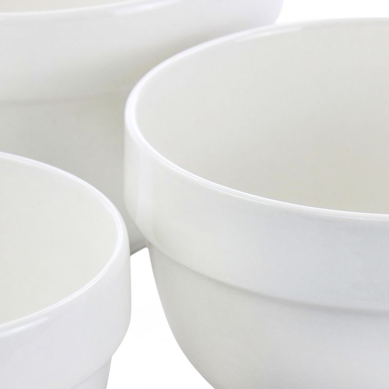 Martha Stewart Everyday Small 3 Piece Ceramic Bowl Set in White, 4 of 7