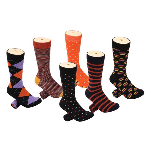 Mio Marino Men's Colorful Funky Dress Socks 6 Pack,size: 13-15 : Target