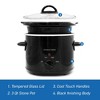 Elite Cuisine 3qt Oval Slow Cooker - Black - 3 of 4