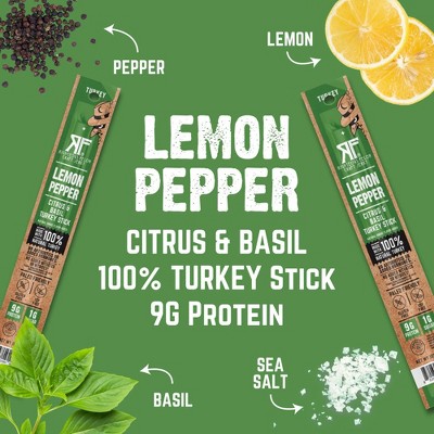 Righteous Felon Craft Jerky Lemon Pepper Turkey Meat Stick - 9g Protein - 1oz