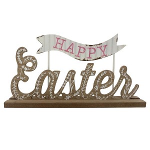 Transpac Metal/MDF Happy Easter Sign Home Decorations Easter - 1 of 1