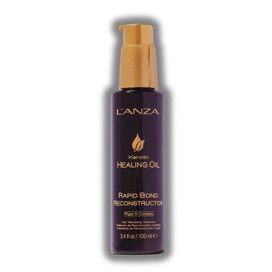 Lanza Keratin Healing Oil Rapid Bond Reconstructor (3.4 oz) - Reduces Breakage, Tames Frizz & Adds Shine | Repairs & Strengthens Damaged Hair - 1 of 2