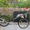 Gulches Pet Strollers: Black Folding Dog Bike Trailer with 20-Inch Wheels - 3 of 4
