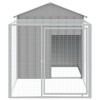 vidaXL Chicken Cage with Run Light Gray 46.1 in.x79.1 in.x48.4 in. Galvanized Steel - 3 of 4