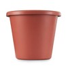 The HC Companies 20 Inch Classic Durable Plastic Flower Pot Container Garden Planter with Molded Rim and Drainage Holes, Terra Cotta (6 Pack) - image 4 of 4