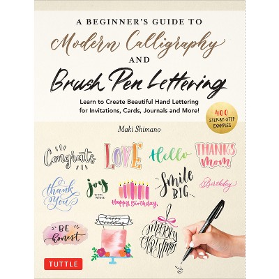 Brush Pen Lettering Practice Book - (hand-lettering & Calligraphy Practice)  By Grace Song (paperback) : Target
