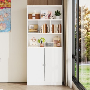Famapy Combination Living Room Display Cabinet Tempered Glass Display Cabinet Storage Solutions - 1 of 4