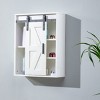 KTMBDW Bathroom Cabinet Wall Mounted One Door,Wooden Medicine Cabinets,Space Saver Storage Cabinets Over The Toilet for Bathroom & Living Room,White - 2 of 4