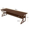 Resenkos Computer Desk, Office Desk, Study Desk,78.74" Two Person Desk, Large Computer Desk with Storage Shelf,Brown - 3 of 4