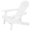 Rustic Foldable Acacia Wood Adirondack Chair, Weather-Resistant Outdoor Seating for Patio, Deck, Garden, and Backyard Comfort-Coolbibila - 3 of 4