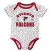 Nfl Atlanta Falcons Baby Girls' Onesies 3pk Set - 3-6m : Target