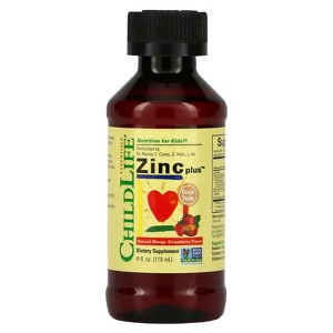 ChildLife Essentials Essentials, Zinc Plus, Natural Mango Strawberry , 4 fl oz (118 ml) - 1 of 3