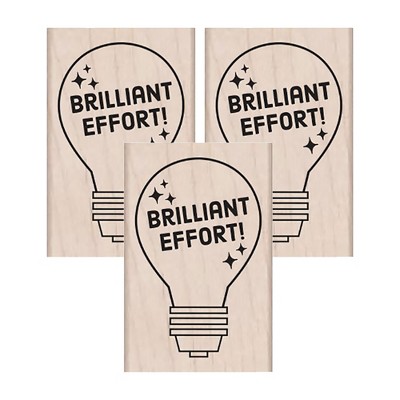 Hero Arts® Brilliant Effort Wood Stamp, Pack of 3