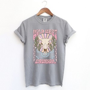 Simply Sage Market Women's Wild West Cowgirl Short Sleeve Garment Dyed Tee - 1 of 3