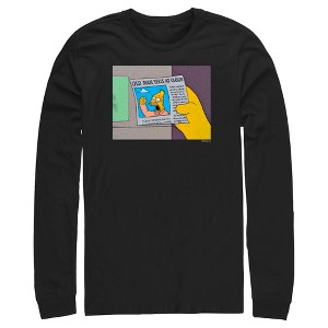 Men's The Simpsons Old Man Yells Long Sleeve Shirt - 1 of 4