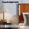 Gulches Queen Size Bed Frame, Platform Bed Frame with Wood Headboard and Footboard,Charging Station and LED Lights ,Brown - 4 of 4