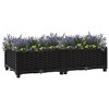 vidaXL Raised Bed Light Grey Polypropylene Medium Planters - Black 31.5" x 15.7" x 9.1" - 2 of 4
