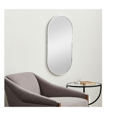 Soyla 39" Oval Silver and Gold Wall Mirror