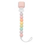 Loulou Lollipop Lolli Soother Holder in Silicone Clip - Cotton Candy