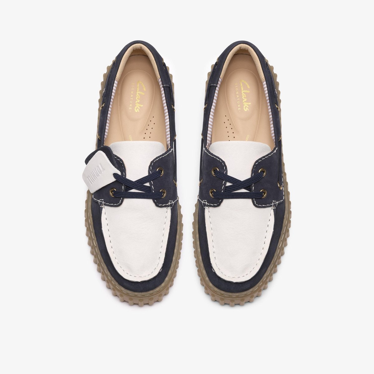Обувь Clarks Womens Torhill Boat Navy Combination Shoes 8 Medium — фото 6
