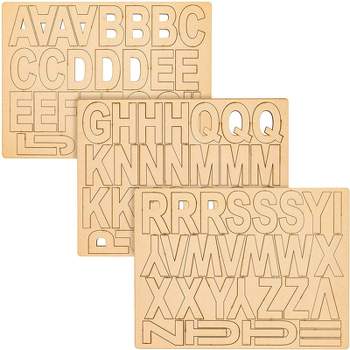 Bright Creations 83-Piece Unfinished Wood Decorative Alphabet Letters Sign 3-Inch for Home Wall Decor