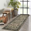 Boho Vintage Floral Printed Area Rug Machine Washable Ultra Thin Non Shedding Non Slip Foldable Stain Resistant Throw Rug - 3 of 4
