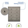 Simmons Kids' Monterey 4 Drawer Chest with Interlocking Drawers - Rustic White - image 4 of 4