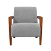NicBex Modern Accent Chair with Foam Seat Cushion Solid Wood Luxury Living Room Chair for Bedroom, Gray - 4 of 4