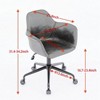 Vynxaria Mid-Century Rolling Office Chair with Swivel, Height Adjustment, Ergonomic Design, Armrests, Back Support for Home Desk or Study (Black) - 4 of 4