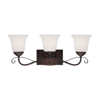 Millennium Lighting Kingsport 3 - Light Vanity in  Rubbed Bronze