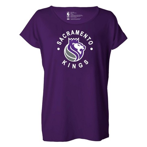 Nba Sacramento Kings Women's Gray Long Sleeve Team Slugger Crew Neck T-shirt  - L : Target