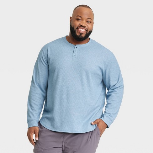 Men's Waffle-Knit Henley Athletic Top - All In Motion™ Stone XL