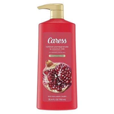 Caress Body Wash with Pump Tahitian Pomegranate & Coconut Milk, 25.4 oz