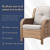 Gymojoy Outdoor Patio Chair Table with Ottoman High Back Club Chair - 3 of 4