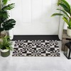 Northlight Black and Gray Abstract Rectangular Doormat 18" x 30" - image 3 of 4