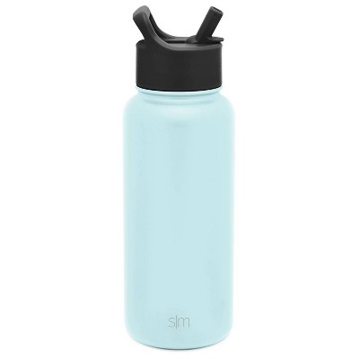 Ozark Trail Stainless Steel Bottle with Flip Straw Lid - Blue - 32 oz