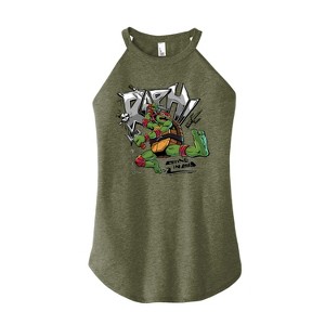 Women's - Teenage Mutant Ninja Turtles - Raphael Going In Loud Graphic High Neck Tank - 1 of 3