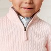 Hope & Henry Boys'  Long Sleeve Half Zip Cable Pullover Sweater, Kids - 3 of 4