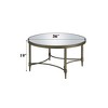 Rectangle Mirrored Coffee Table with Antique Brass Frame for Modern or Vintage-Inspired Living Spaces - 3 of 4