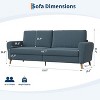 84" Wide Boucle Sofa with Deep Seats - 3-Seater Modern Loveseat with Wide Armrests & Wood Feet, Comfortable Couches for Small Spaces - 2 of 4