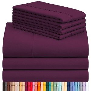 LuxClub 4-7 PC Silky Soft Cooling Deep Pocket Performance Sheet Set - 1 of 4