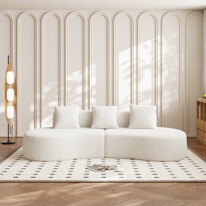 GDFStudio Mara 109'' Modern 5-Seater Curved Velvet Upholstered Sectional Sofa - 1 of 4