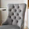 NicBex Luxury Office Chair, Modern Velvet Upholstered Tufted Button Home Office Desk Chair with Golden Metal Base, Adjustable Swivel Vanity Chair - 2 of 4