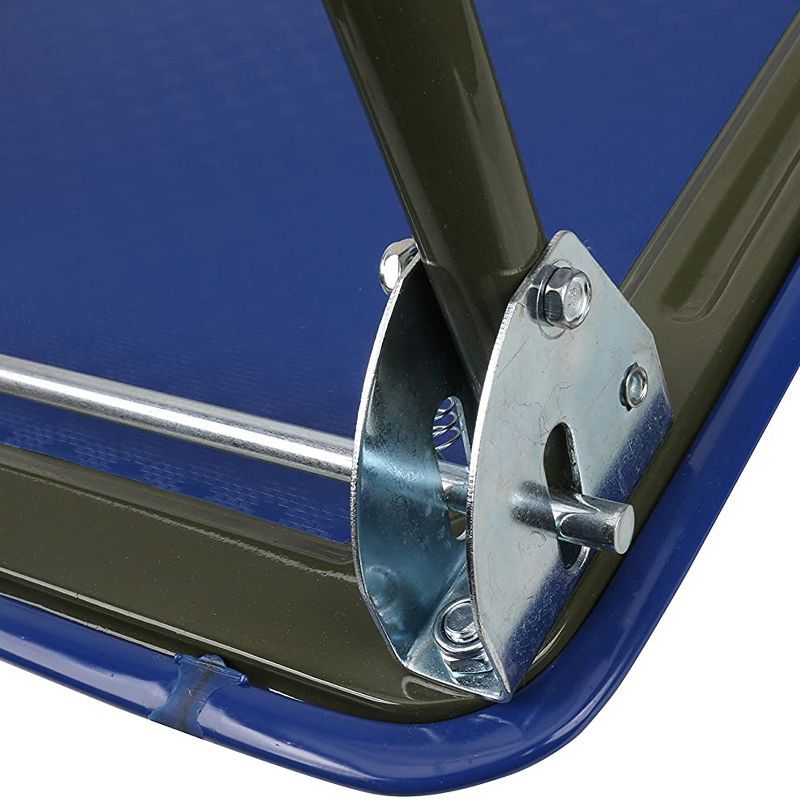 Olympia Tools 85-180 300-Lbs Capacity Heavy Duty Folding Steel Frame Utility Flatbed Rolling Cart Platform Dolly w/ No Slip Deck & Swivel Wheels, Blue, 3 of 6